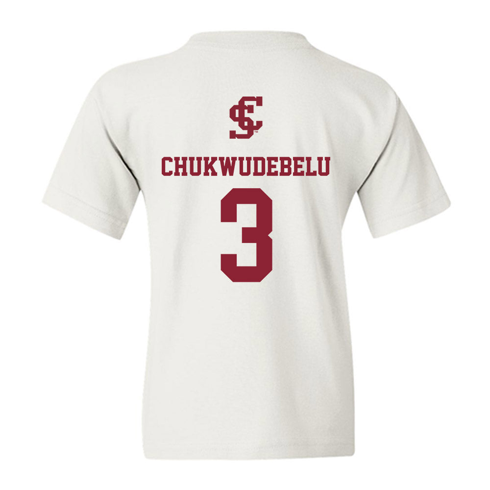 SCU - NCAA Men's Basketball : Francis Chukwudebelu - Youth T-Shirt-1