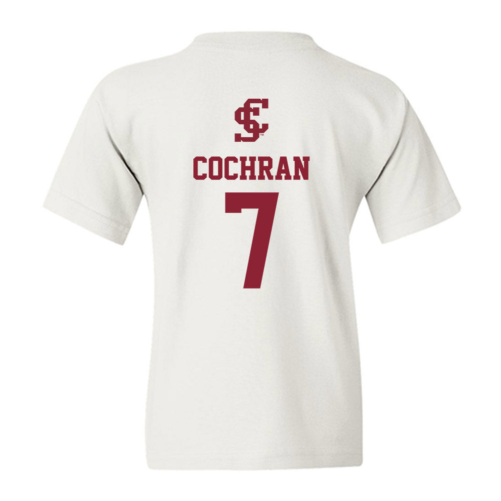 SCU - NCAA Men's Basketball : KJ Cochran - Sports Shersey Youth T-Shirt-1