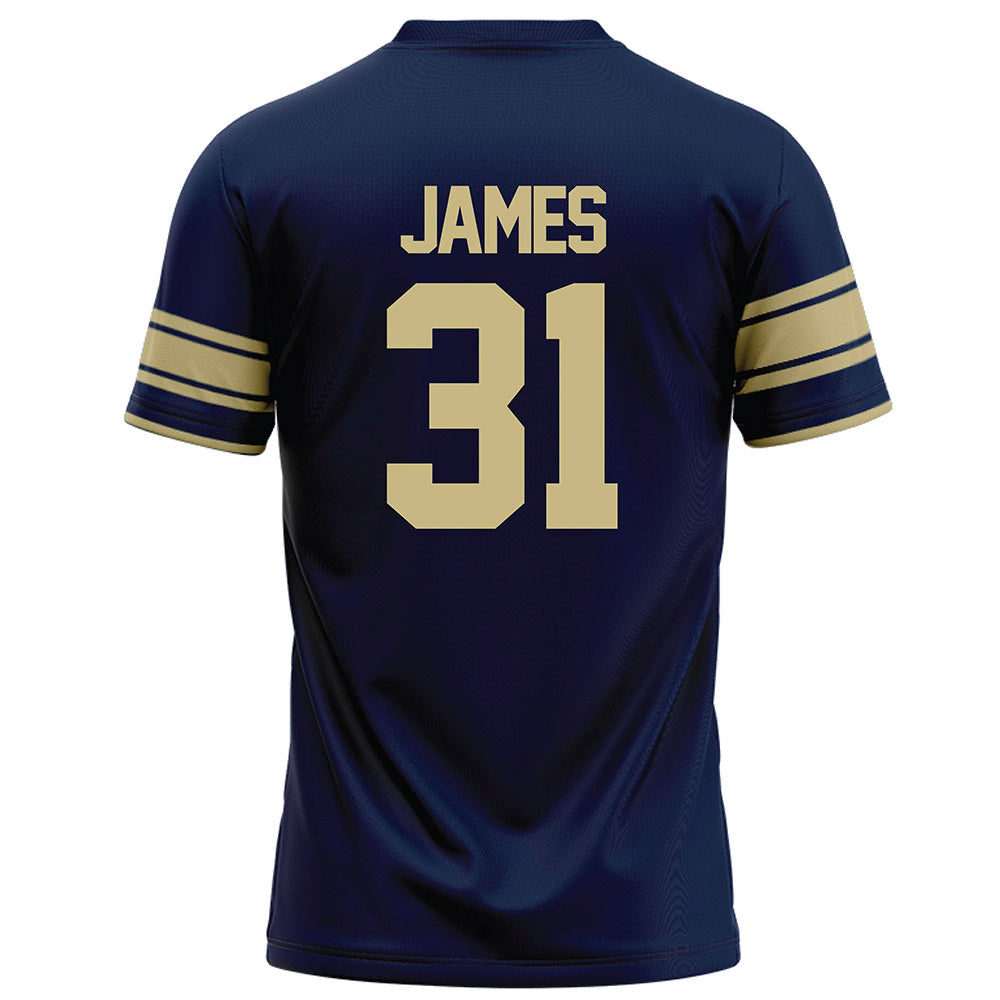 Akron - NCAA Football : Gavin James - Navy Football Jersey-1