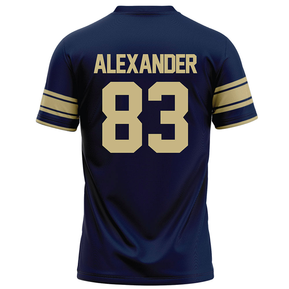Akron - NCAA Football : Elijah Alexander - Navy Football Jersey-1