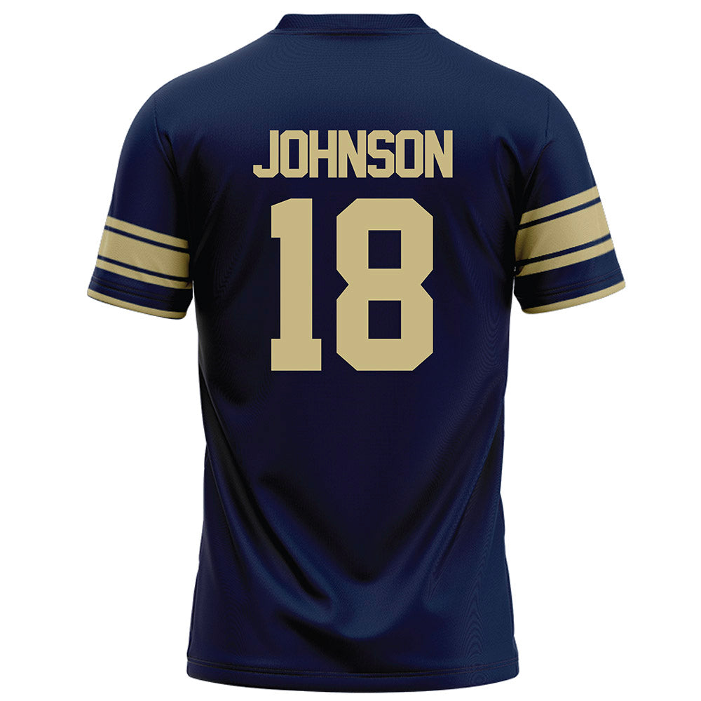Akron - NCAA Football : DiMarco Johnson - Navy Football Jersey