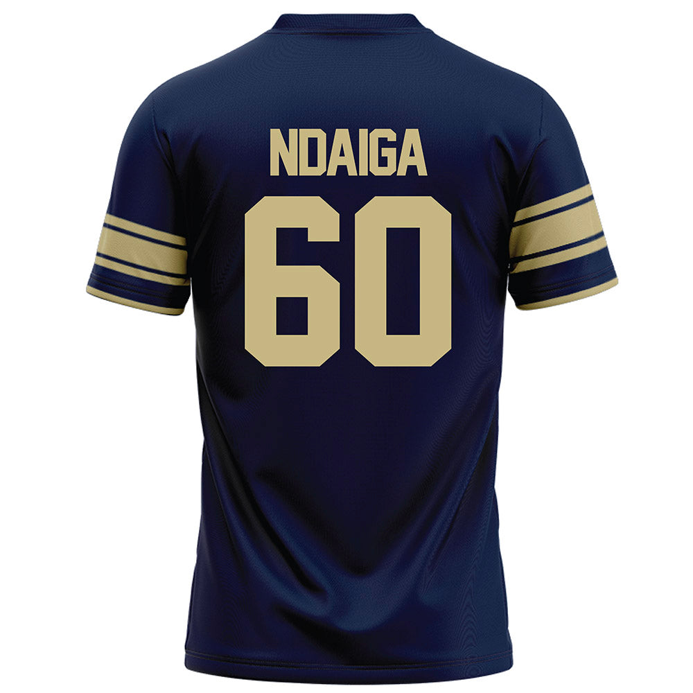 Akron - NCAA Football : Jeremiah Ndaiga - Navy Football Jersey