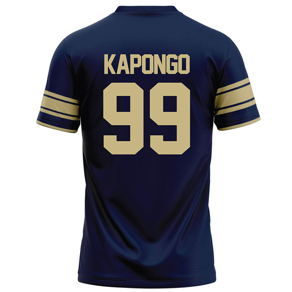 Akron - NCAA Football : Nathan Kapongo - Navy Football Jersey