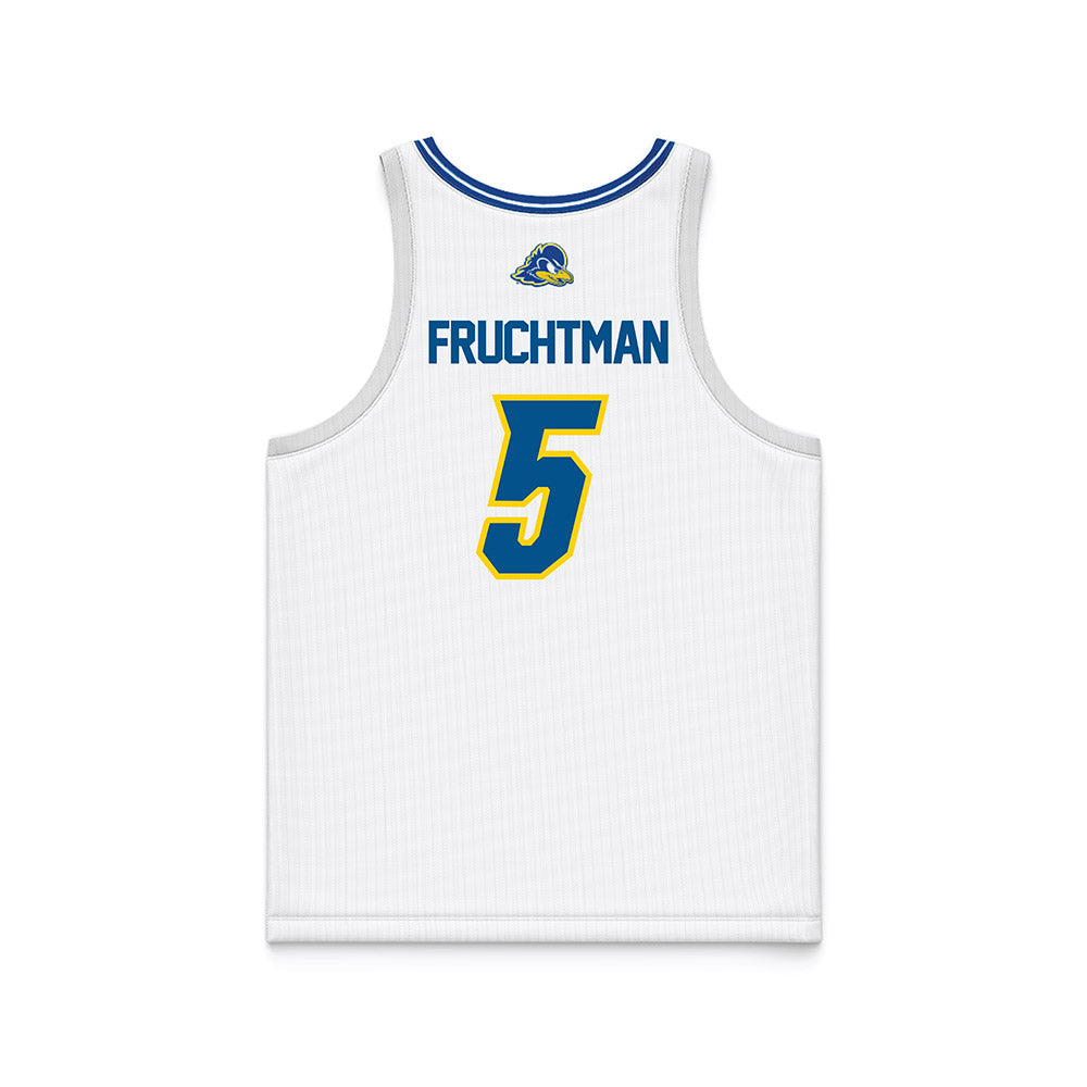 Delaware - NCAA Women's Basketball : Amalia Fruchtman - White Basketball Jersey-1