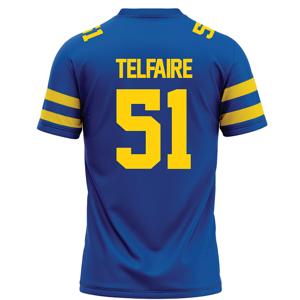 Delaware - NCAA Football : Chandler Telfaire - Blue Football Jersey-1