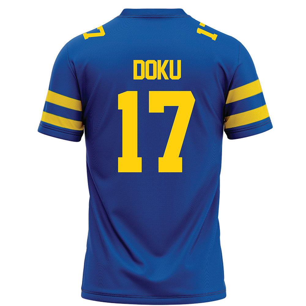 Delaware - NCAA Football : Emmanuel Doku - Blue Football Jersey-1