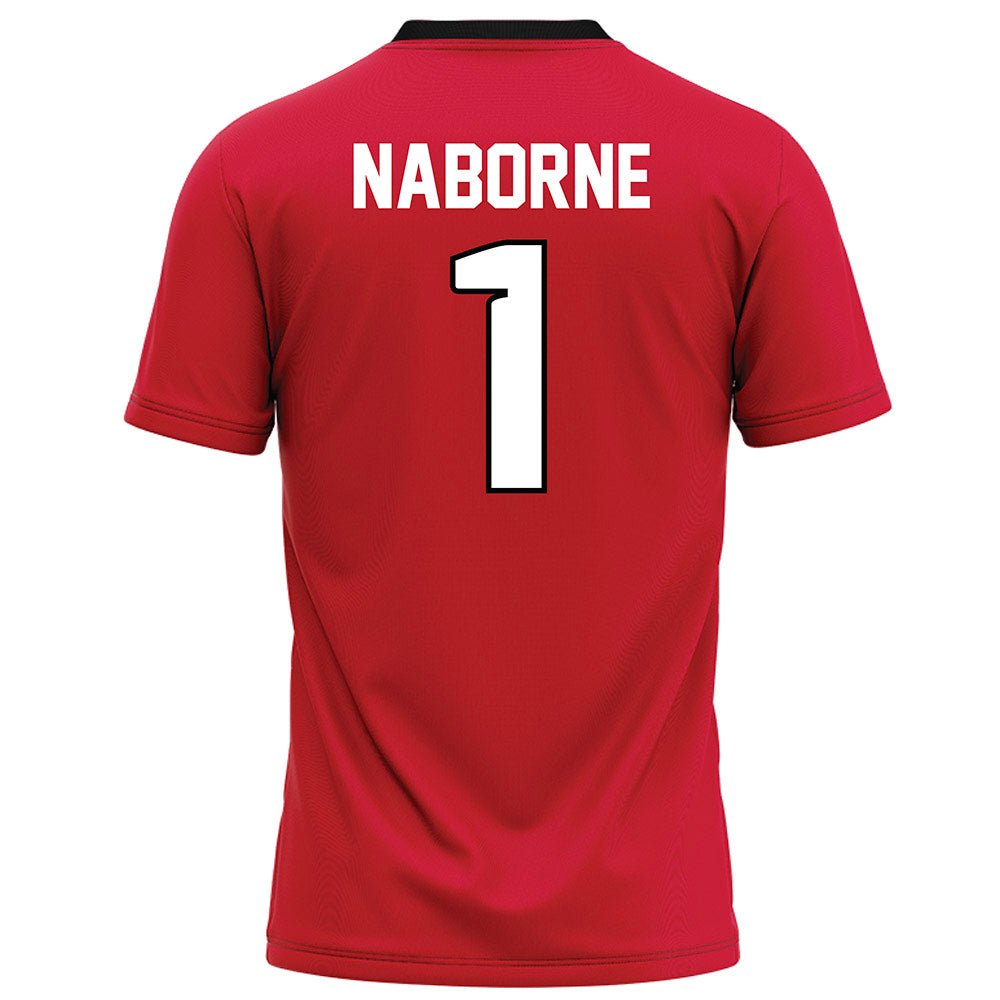 UNLV - NCAA Football : Jeremy Naborne - Red Football Jersey-1