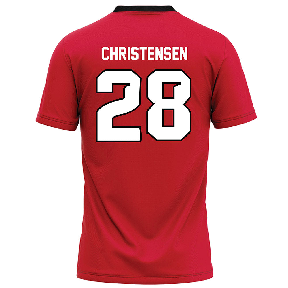 UNLV - NCAA Football : Logan Christensen - Red Football Jersey-1