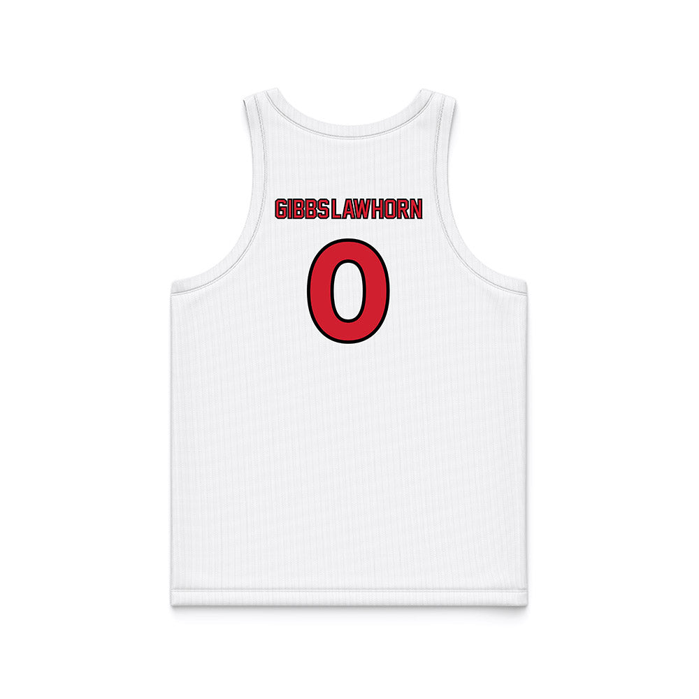 UNLV - NCAA Men's Basketball : Dra Gibbs-Lawhorn - White Basketball Jersey-1
