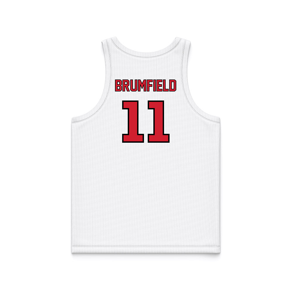 UNLV - NCAA Men's Basketball : Xavier Brumfield - White Basketball Jersey-1