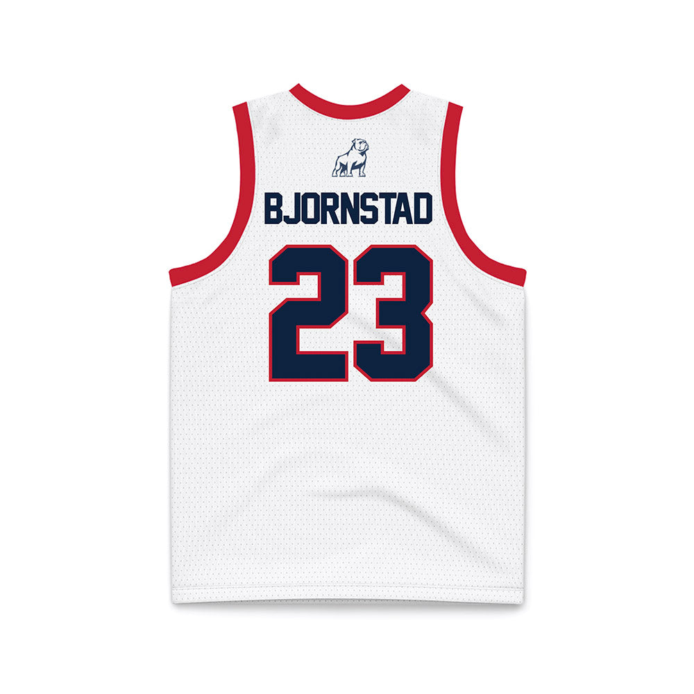 Samford - NCAA Women's Basketball : Kayte Madison Bjornstad - White Basketball Jersey-1
