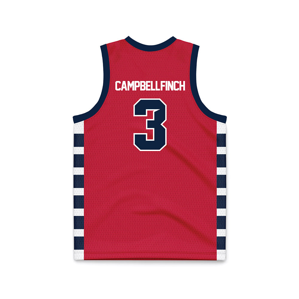 Samford - NCAA Men's Basketball : Isaiah Campbell-Finch - Red Basketball Jersey-1