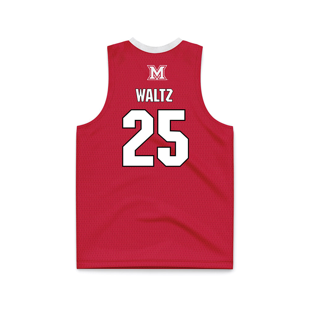 Miami of Ohio - NCAA Men's Basketball : Kyle Waltz - Red Basketball Jersey-1