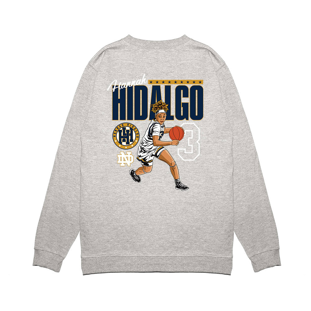 Notre Dame - NCAA Women's Basketball : Hannah Hidalgo - V2 Individual Caricature Premium Crewneck Sweatshirt-1