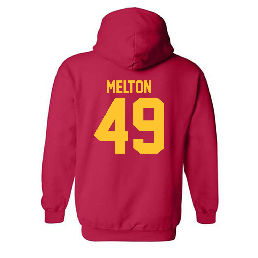USC - NCAA Football : Fisher Melton - Classic Shersey Hooded Sweatshirt-1