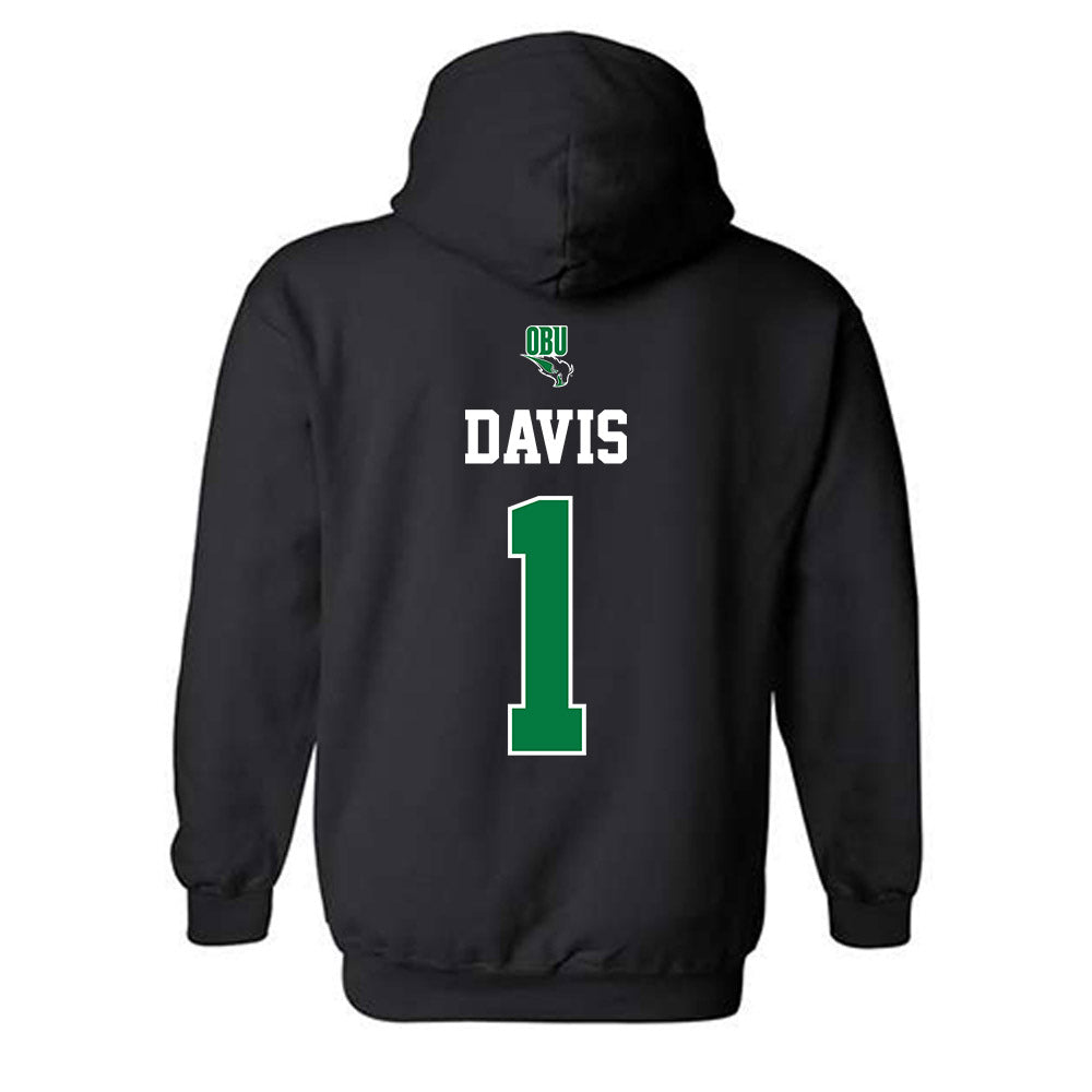 OKBU - NCAA Football : Xavier Davis - Classic Shersey Hooded Sweatshirt-1