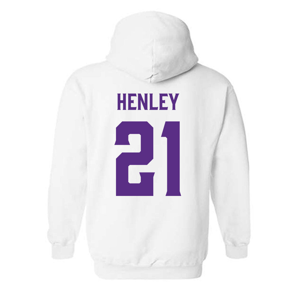 Furman - NCAA Women's Basketball : Niveya Henley - Classic Fashion Shersey Hooded Sweatshirt-1