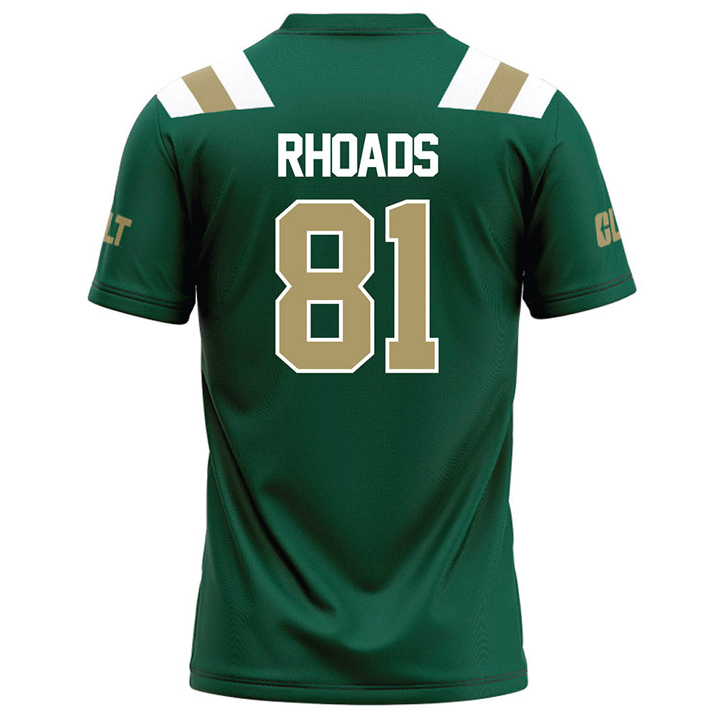 UNC Charlotte - NCAA Football : Brady Rhoads - Green Football Jersey-1
