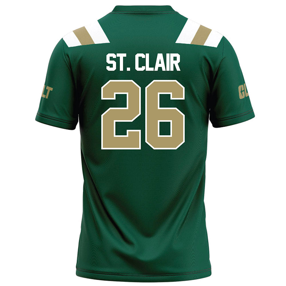UNC Charlotte - NCAA Football : Devon St. Clair - Green Football Jersey-1