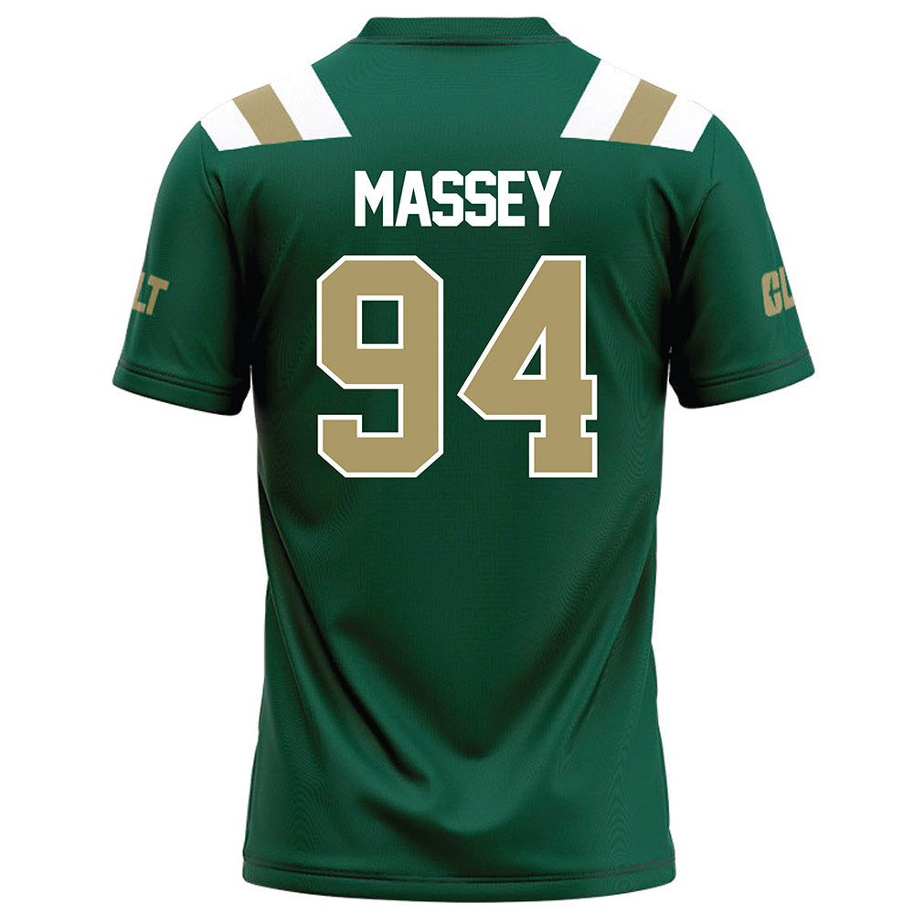 UNC Charlotte - NCAA Football : Takeo Massey - Green Football Jersey-1