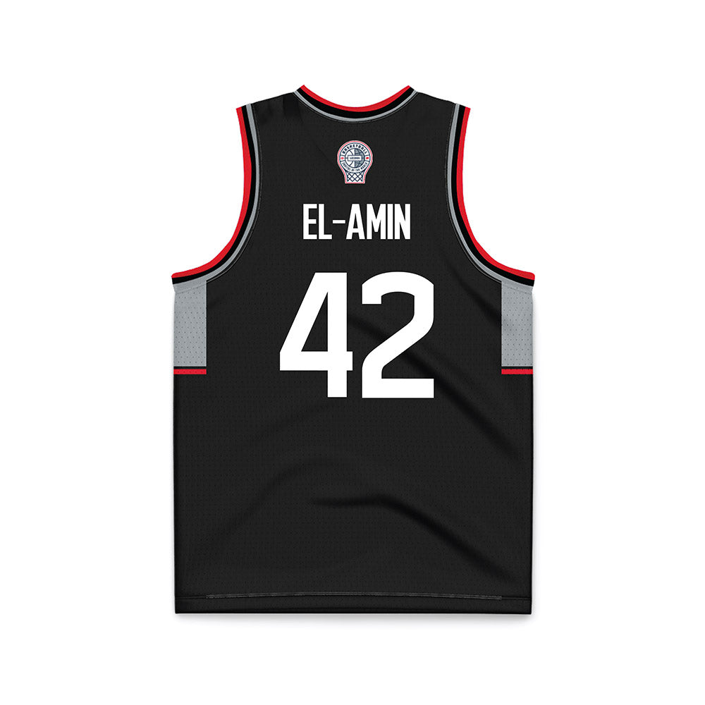 UConn - Men's Basketball Legends : Khalid El-Amin - Black Basketball Jersey-1