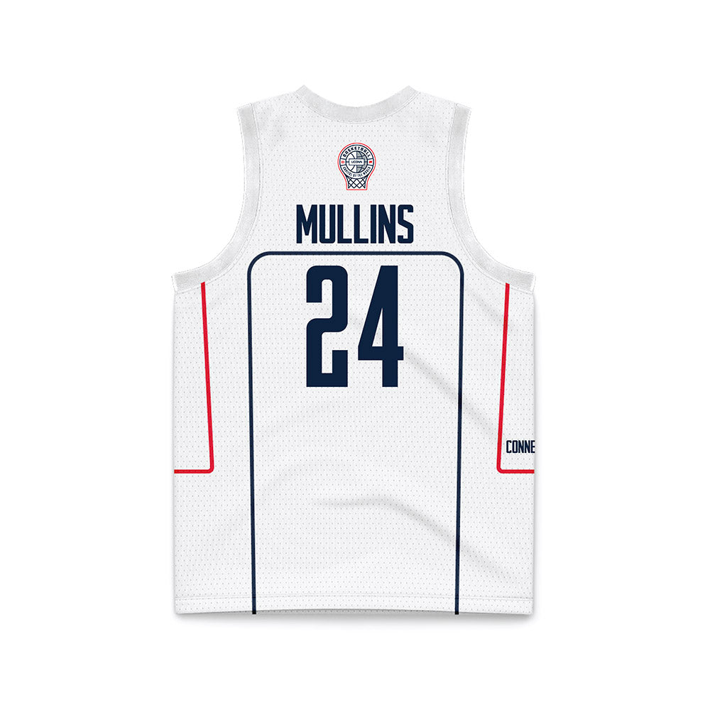 UConn - NCAA Men's Basketball : Braylon Mullins - White Basketball Jersey-1
