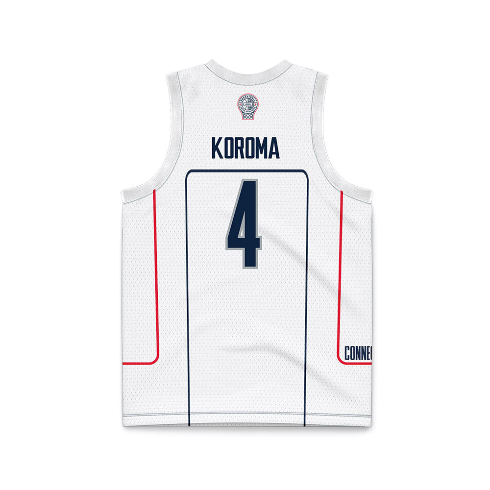 UConn - NCAA Men's Basketball : Dwayne Koroma - Grey Basketball Jersey-1