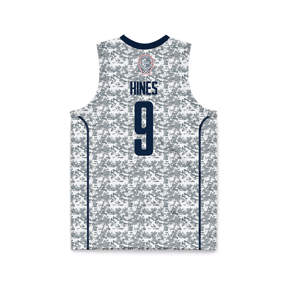 UConn - NCAA Men's Basketball : Na'Jai Hines - White Camo Basketball Jersey-1