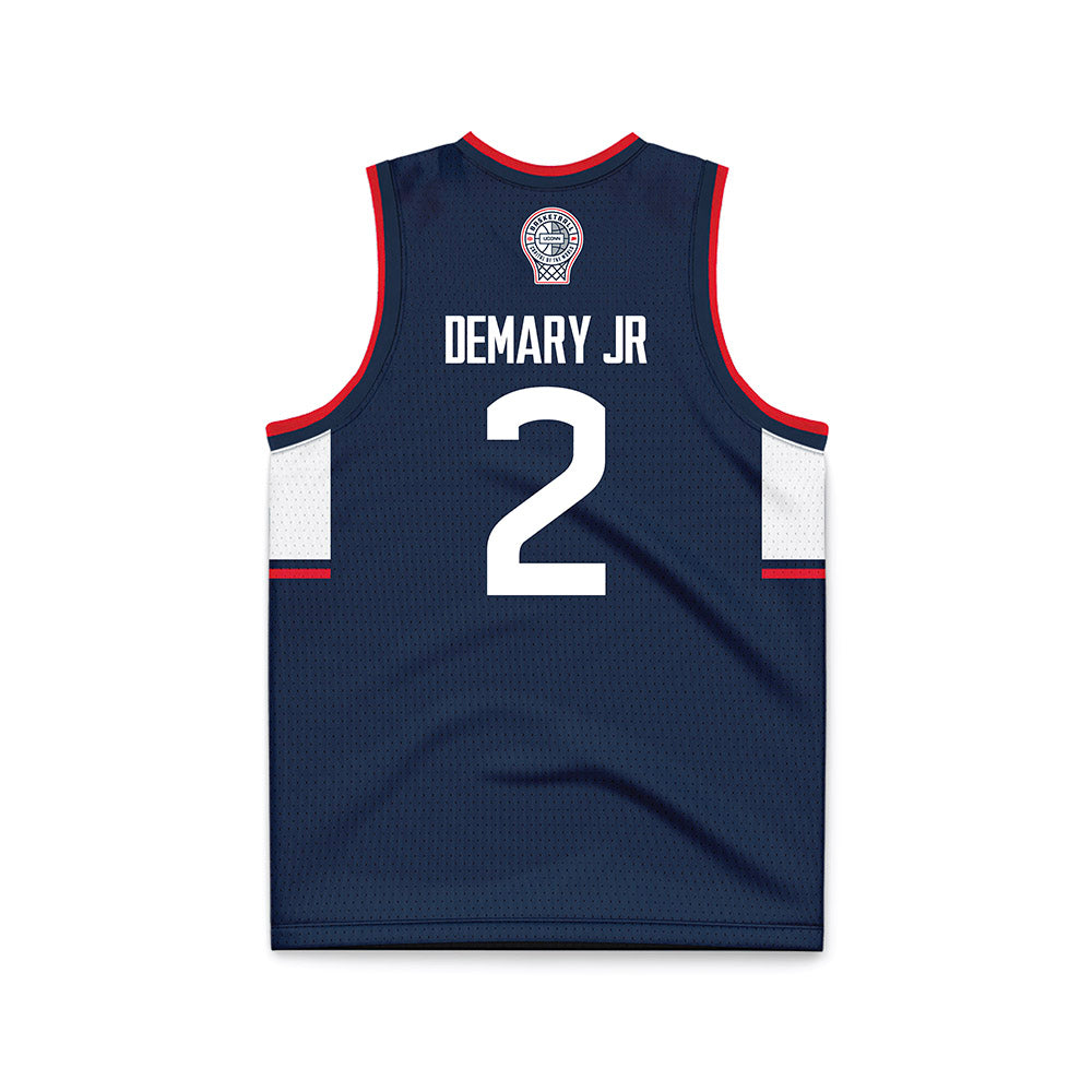UConn - NCAA Men's Basketball : Silas Demary Jr - Navy Basketball Jersey-1