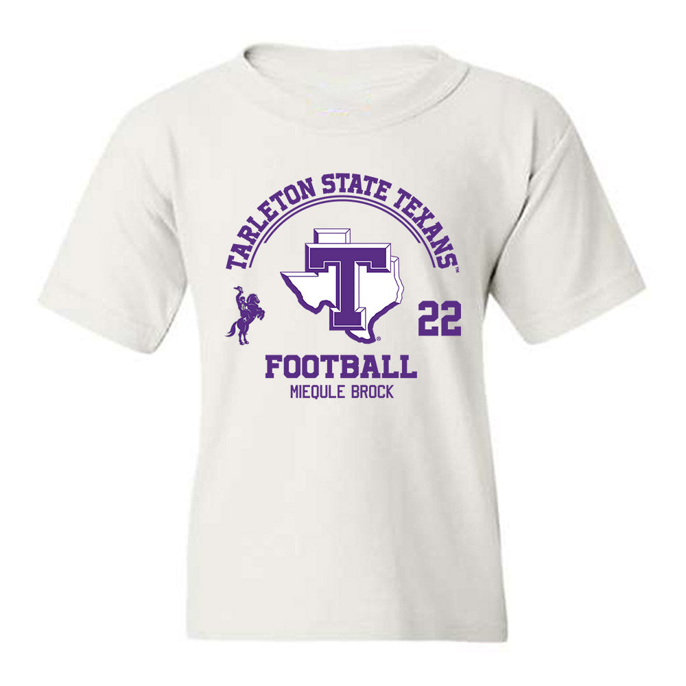 Tarleton State - NCAA Football : Miequle Brock - Classic Fashion Shersey Youth T-Shirt-0