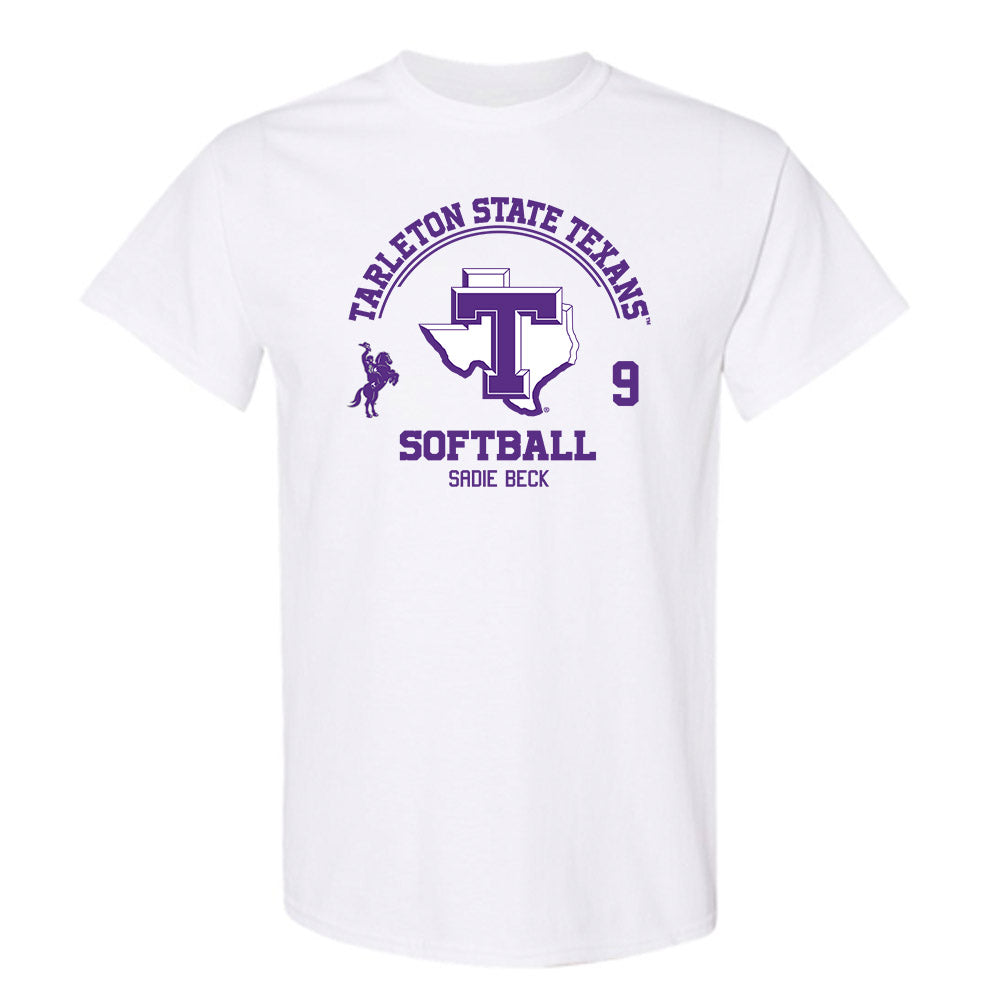 Tarleton State - NCAA Softball : Sadie Beck - Classic Fashion Shersey T-Shirt-0