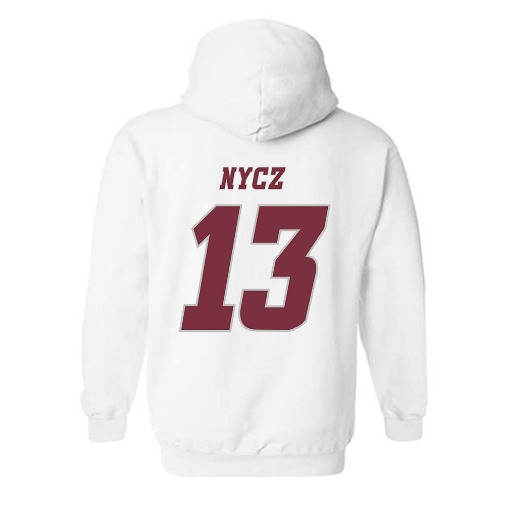 UMass - NCAA Men's Ice Hockey : Landon Nycz - Classic Shersey Hooded Sweatshirt-1