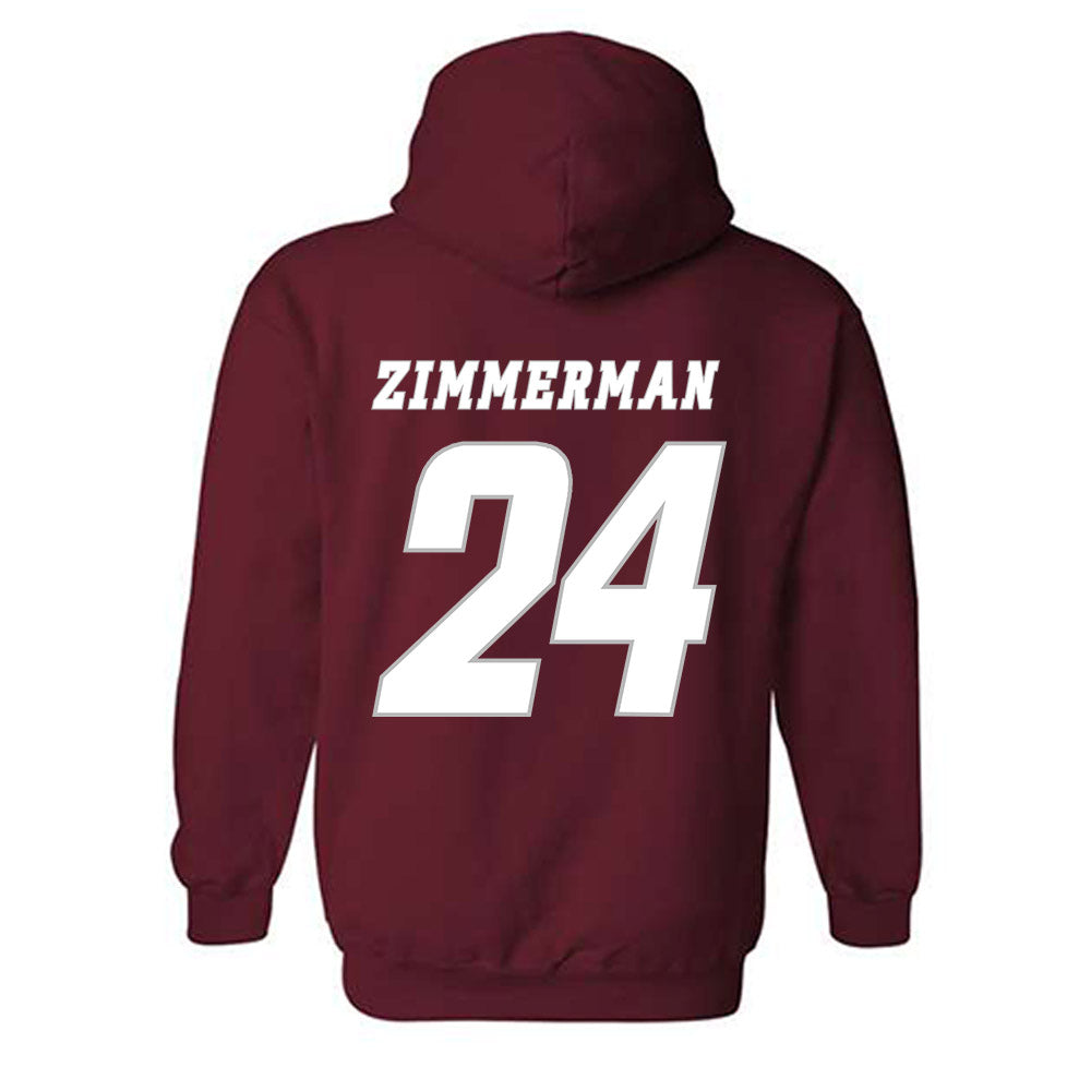 UMass - NCAA Men's Ice Hockey : Elias Zimmerman - Classic Shersey Hooded Sweatshirt-1