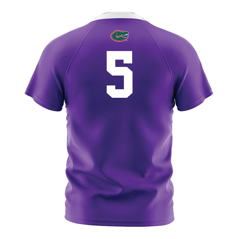 Florida - NCAA Women's Soccer : Mia Gray - Purple Soccer Jersey-1