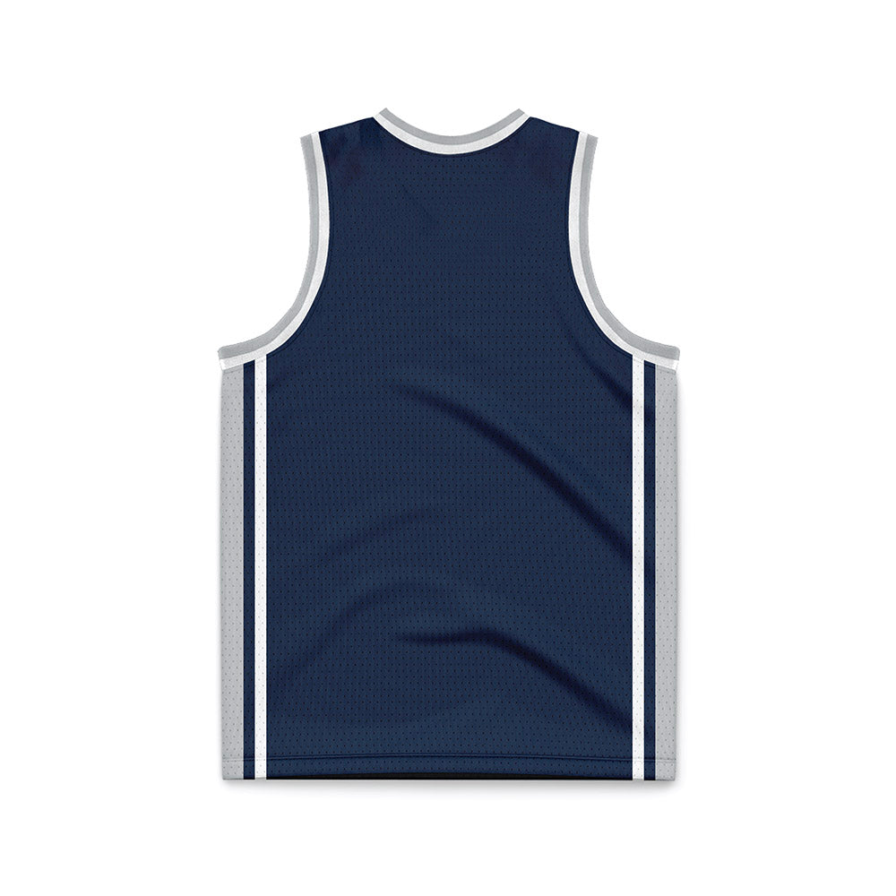 Samford - NCAA Men's Basketball : - Navy Basketball Jersey-1