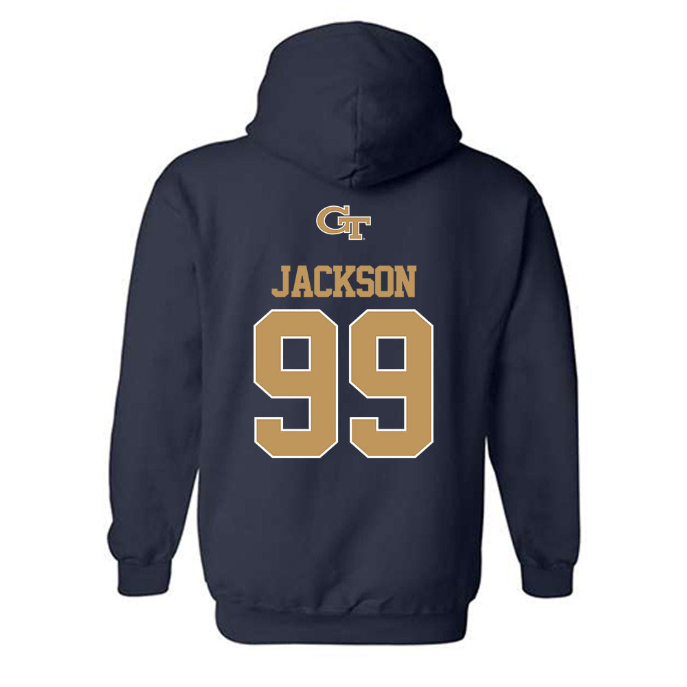 Georgia Tech - NCAA Football : Vincent Jackson - Classic Shersey Hooded Sweatshirt-1