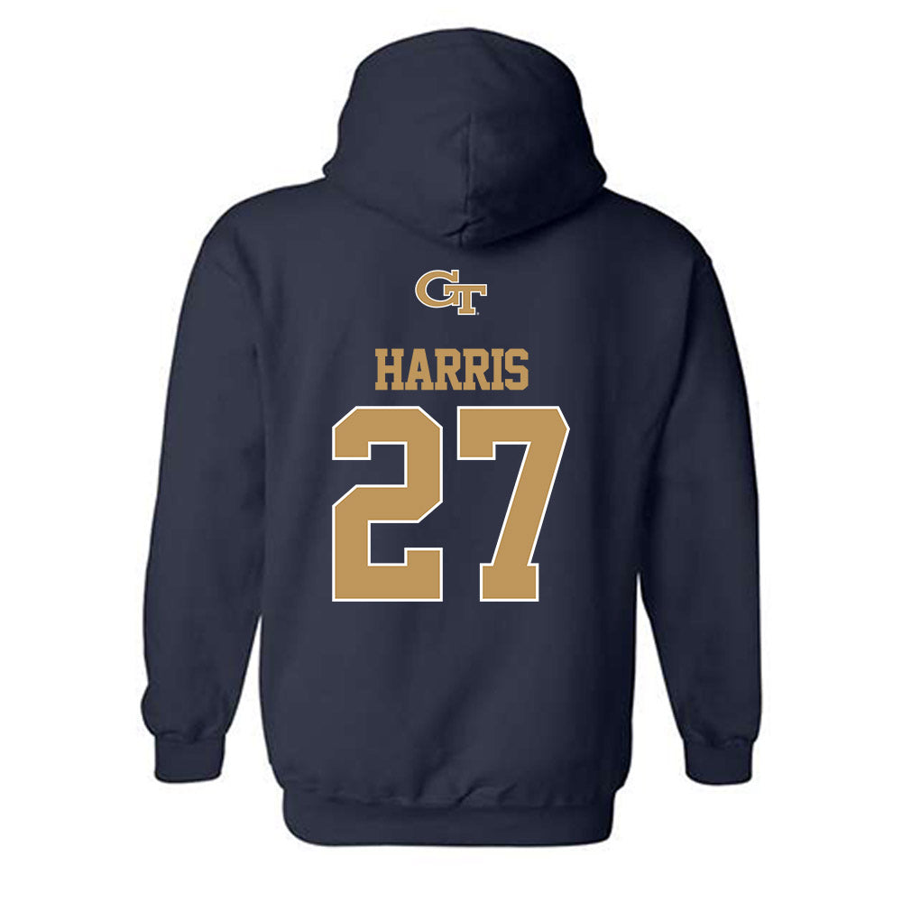 Georgia Tech - NCAA Football : Tae Harris - Classic Shersey Hooded Sweatshirt-1