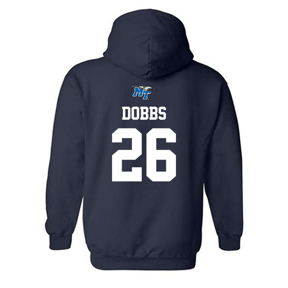 MTSU - NCAA Baseball : Mason Dobbs - Sports Shersey Hooded Sweatshirt-1