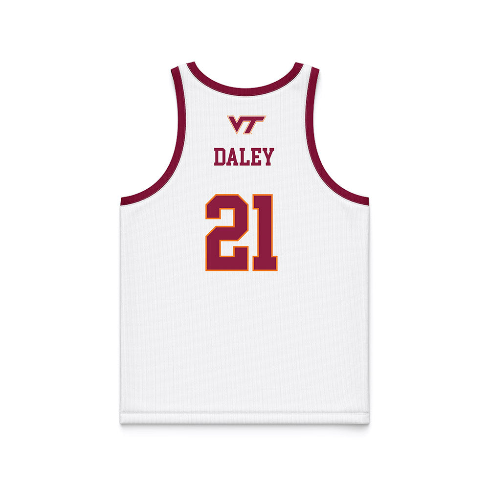 Virginia Tech - NCAA Women's Basketball : Melannie Daley - White Basketball Jersey-1