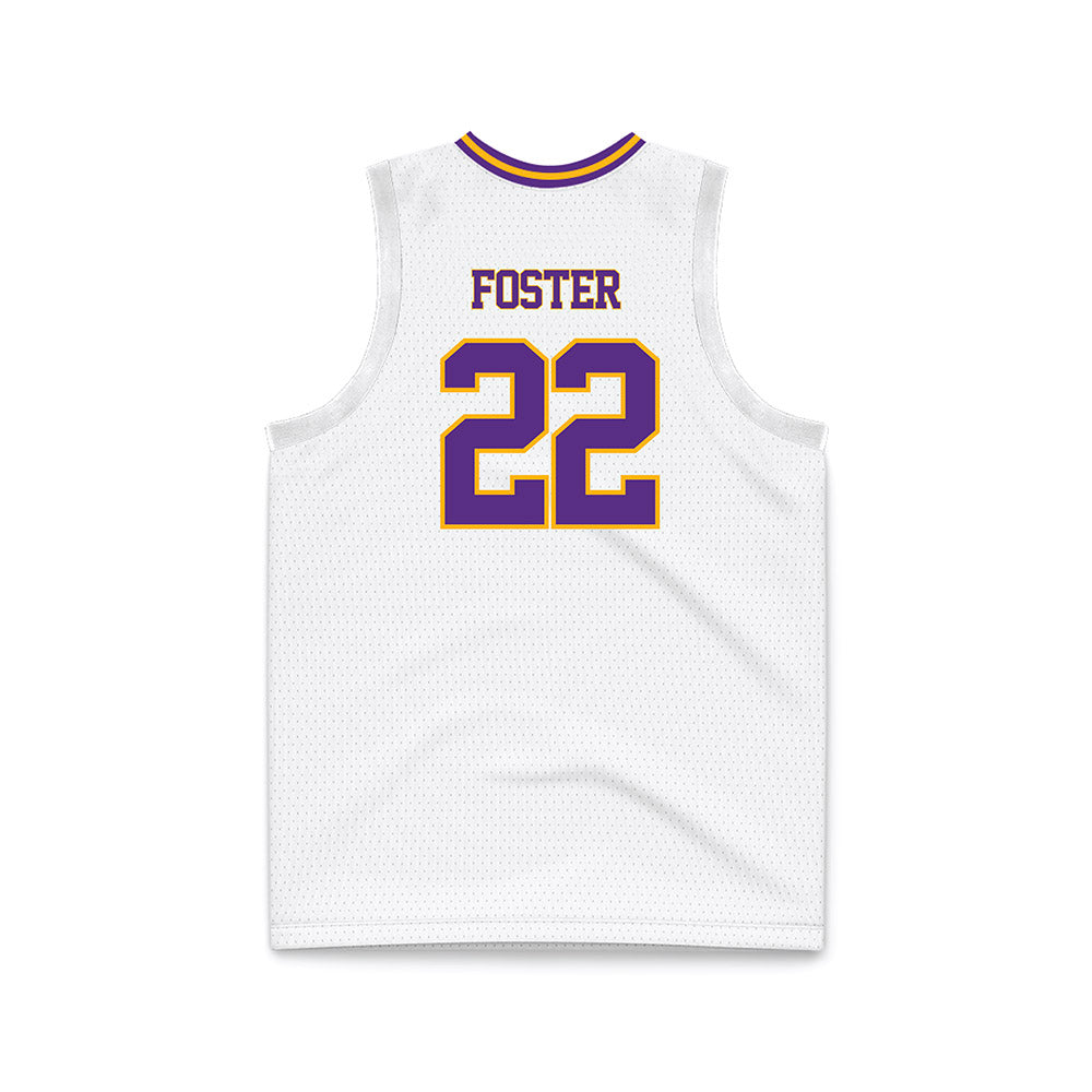 North Alabama - NCAA Men's Basketball : Marco Foster - White Basketball Jersey