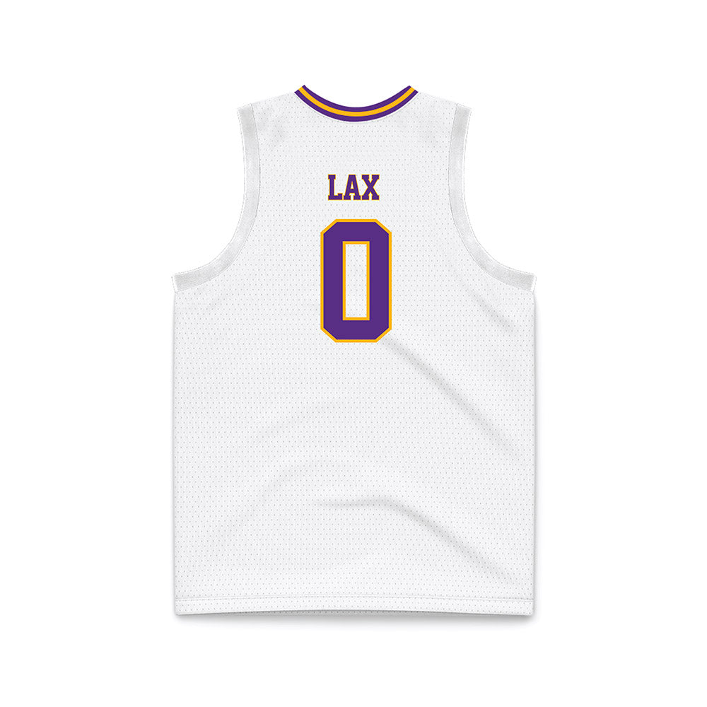 North Alabama - NCAA Men's Basketball : Jaquan Lax - White Basketball Jersey-1