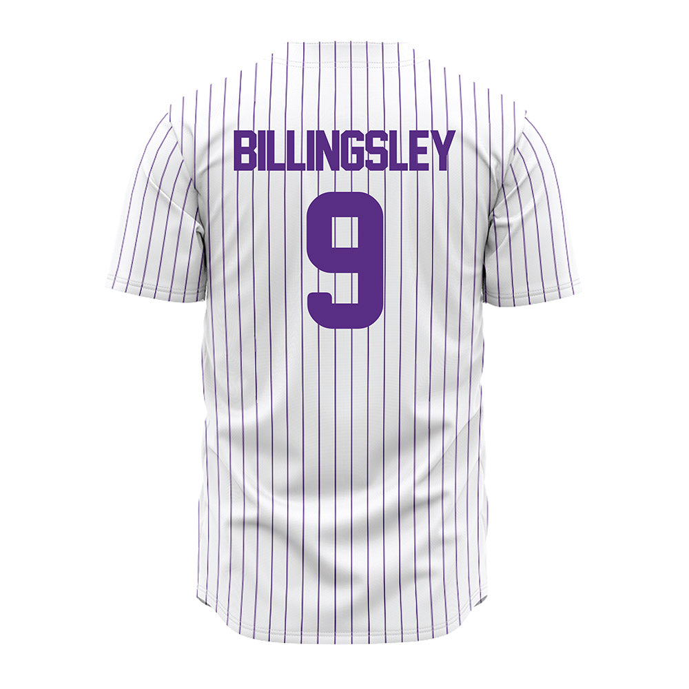 North Alabama - NCAA Baseball : Ryker Billingsley - White Pin Stripe Jersey-1