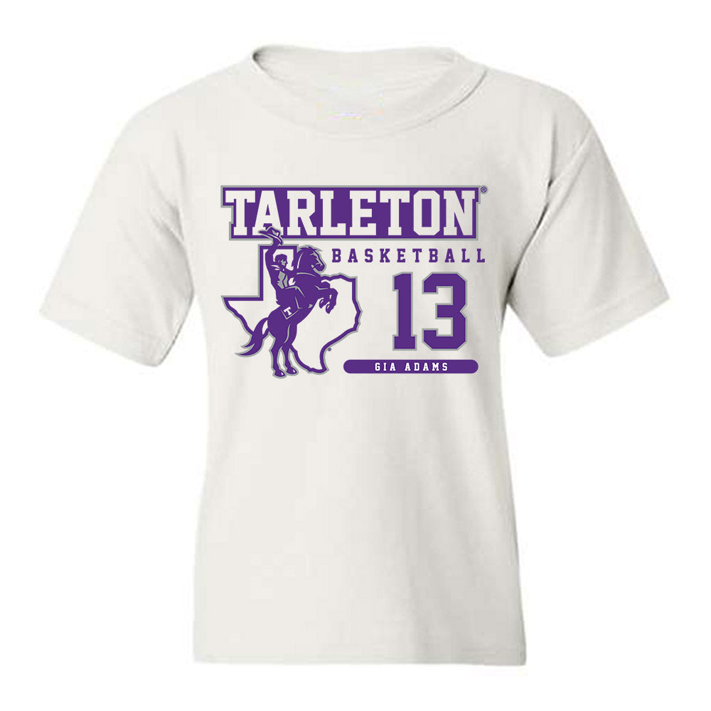 Tarleton State - NCAA Women's Basketball : Gia Adams - Classic Fashion Shersey Youth T-Shirt-0