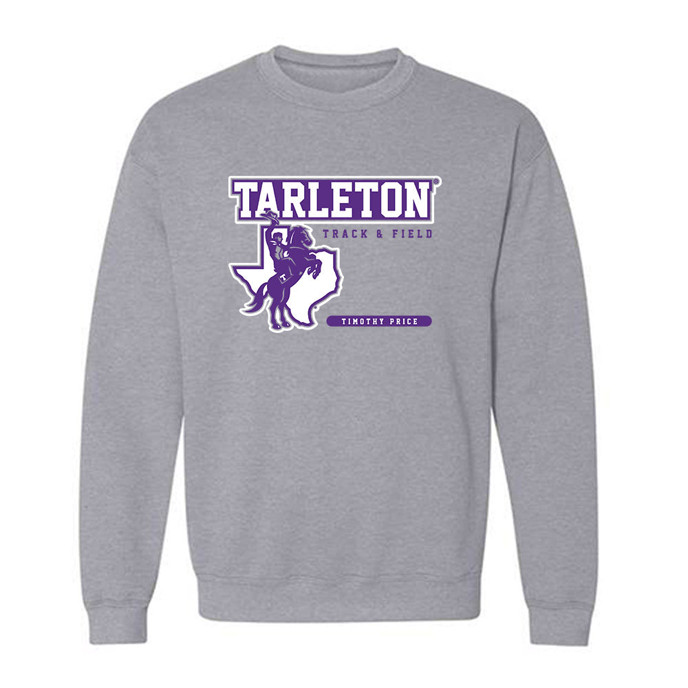 Tarleton State - NCAA Men's Track & Field : Timothy Price - Classic Fashion Shersey Crewneck Sweatshirt-0
