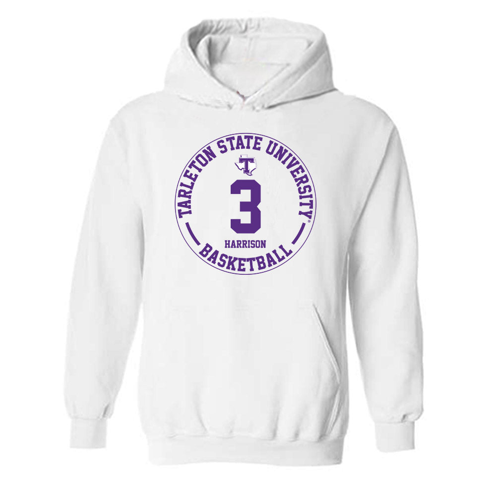 Tarleton State - NCAA Men's Basketball : Ronnie Harrison - Classic Fashion Shersey Hooded Sweatshirt-0
