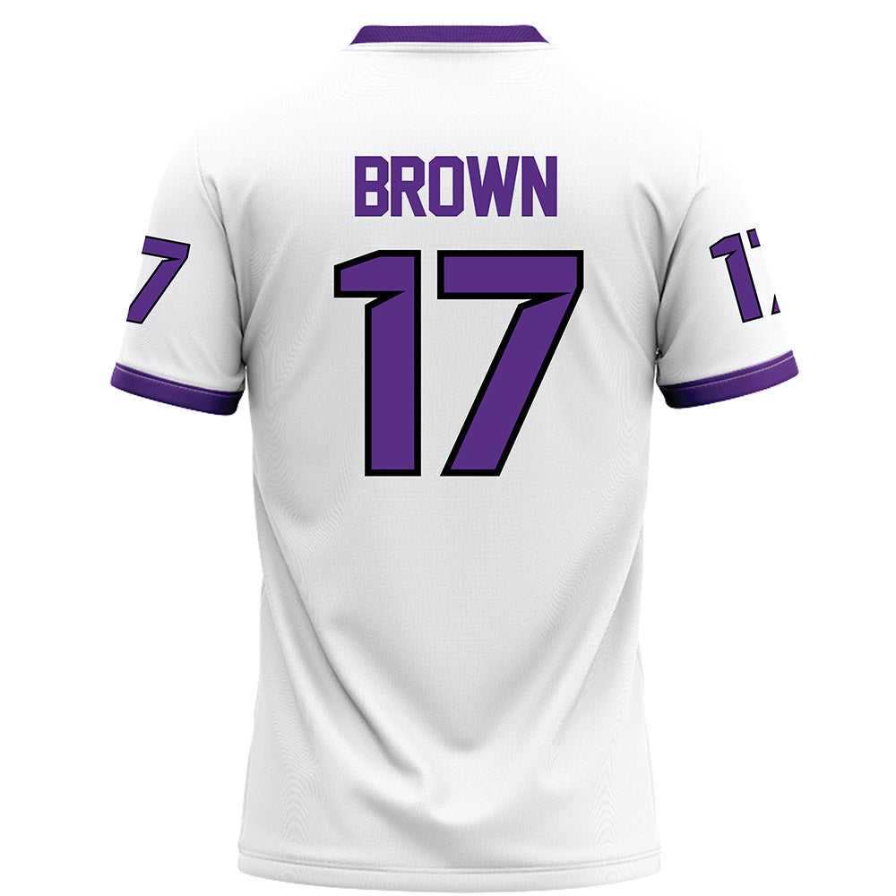 Tarleton State - NCAA Football : Kaleb Brown - White Football Jersey-1