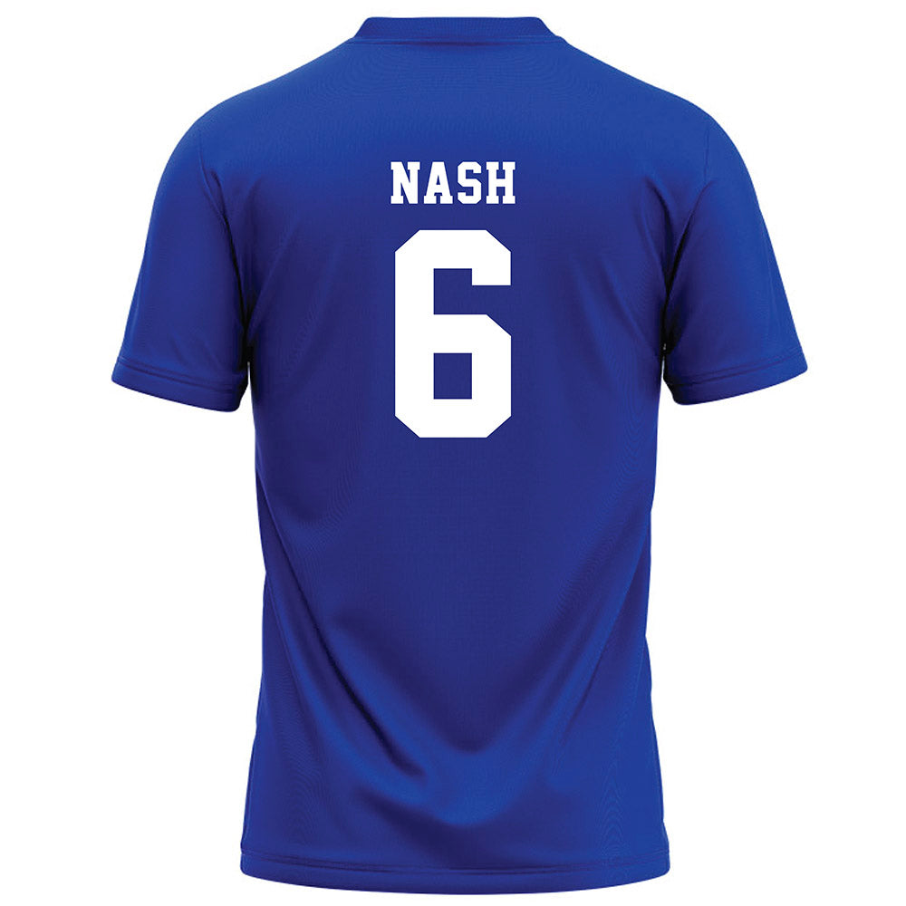 Hampton - NCAA Football : Marcellus Nash - Blue Football Jersey-1
