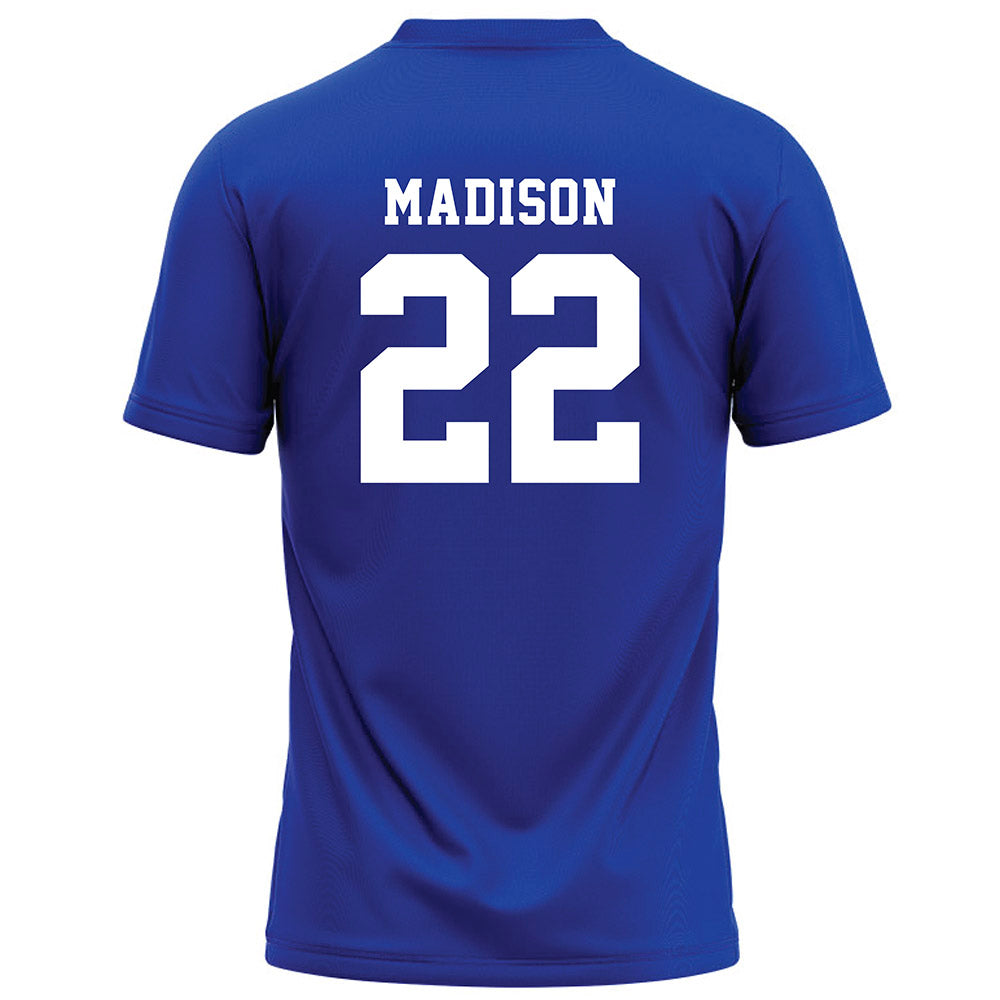 Hampton - NCAA Football : Mekhi Madison - Blue Football Jersey-1