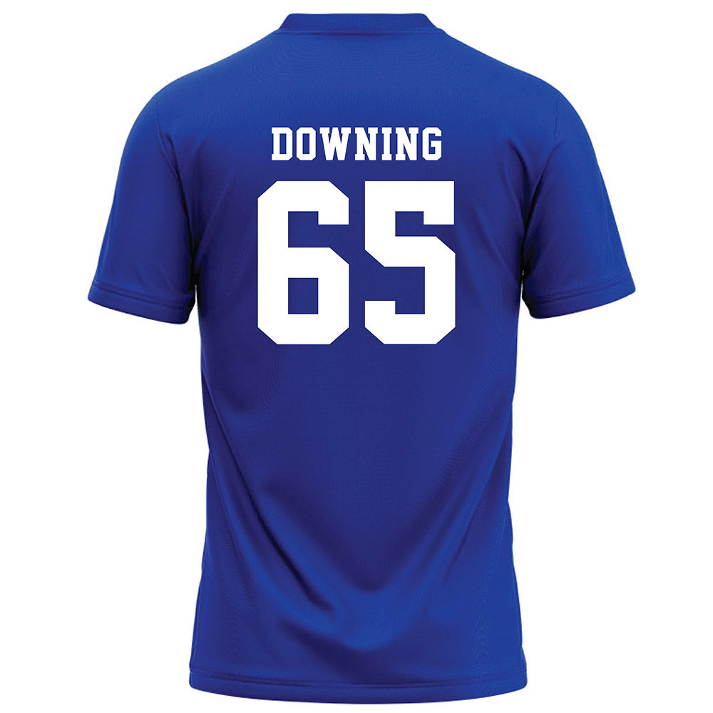 Hampton - NCAA Football : Josiah Downing - Blue Football Jersey-1