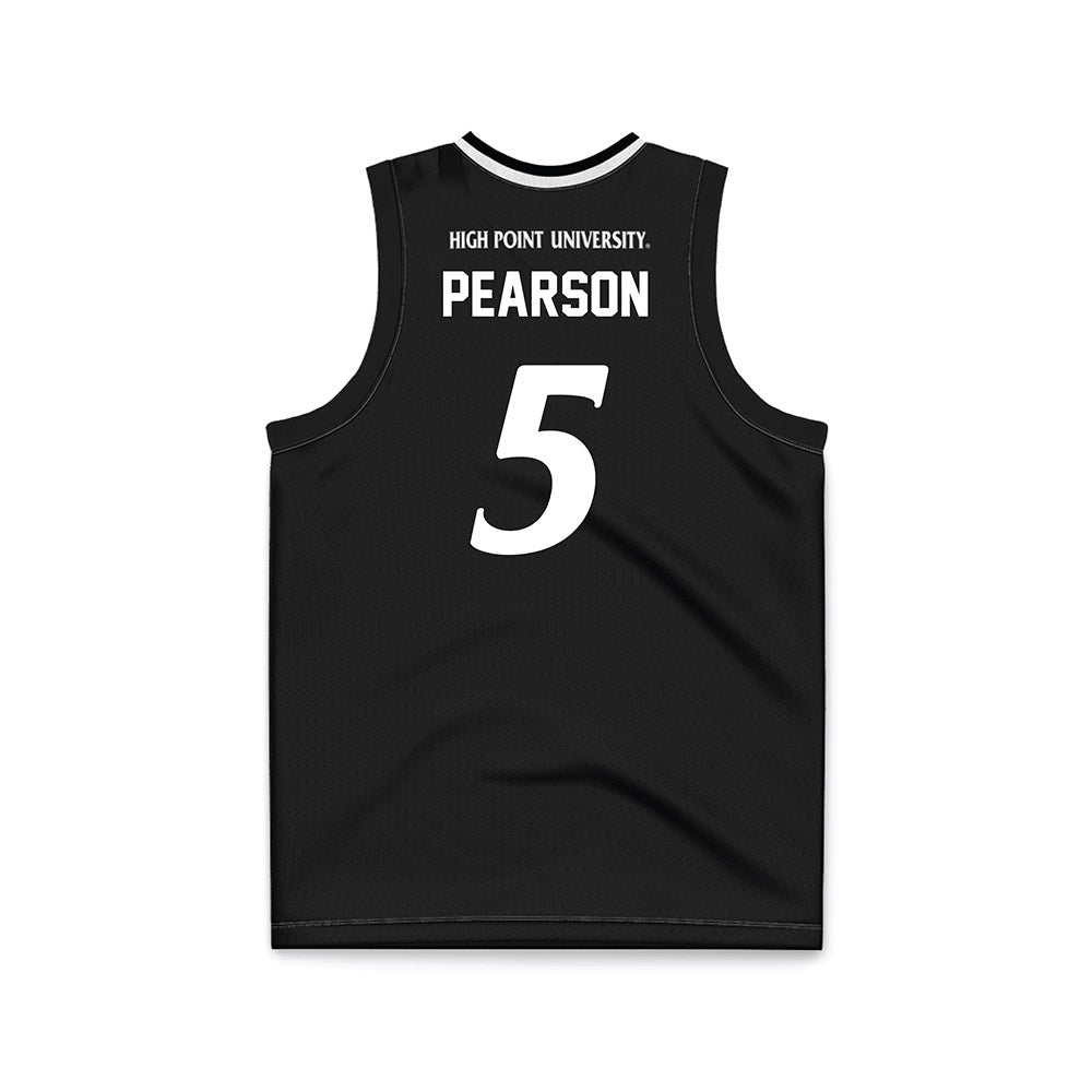 High Point - NCAA Men's Basketball : Trey Pearson - Black Basketball Jersey-1